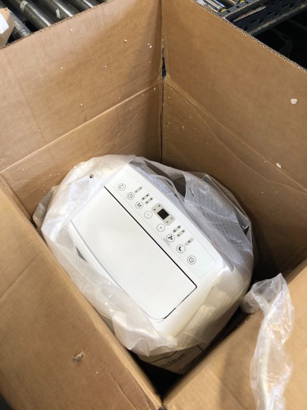 Photo 1 of Amazon Basics 4-In-1 Portable Air Conditioner, 13,500 BTU (ASHRAE), Cools Up to 550 Sqf, Portable AC with Cool/Heat/Dry (Dehumidifier)/Fan-Only Functions, Auto Mode, Sleep Mode, Timer, White