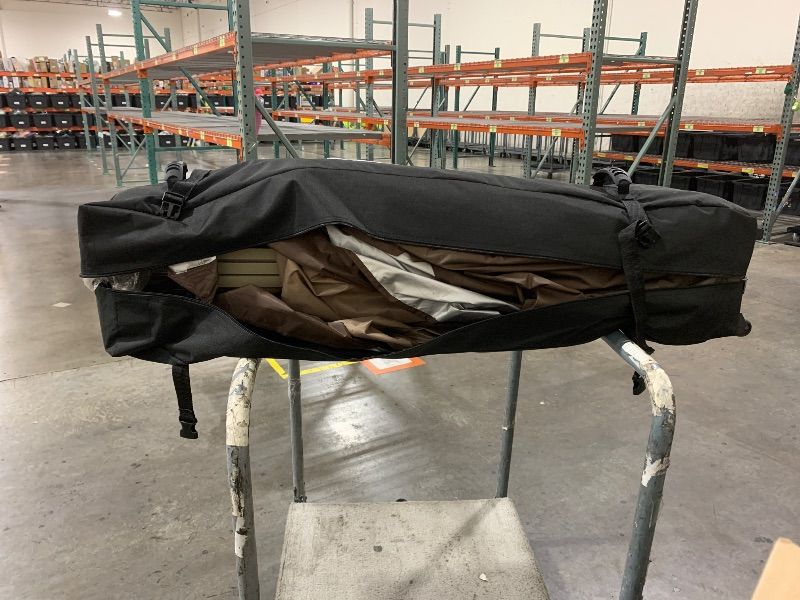 Photo 1 of Z-Shade 13 x 13 Foot Adjustable Height Instant Gazebo Outdoor Canopy Patio Shelter Tent with Stakes, Steel Frame, and Storage Carry Bag, Tan Brown