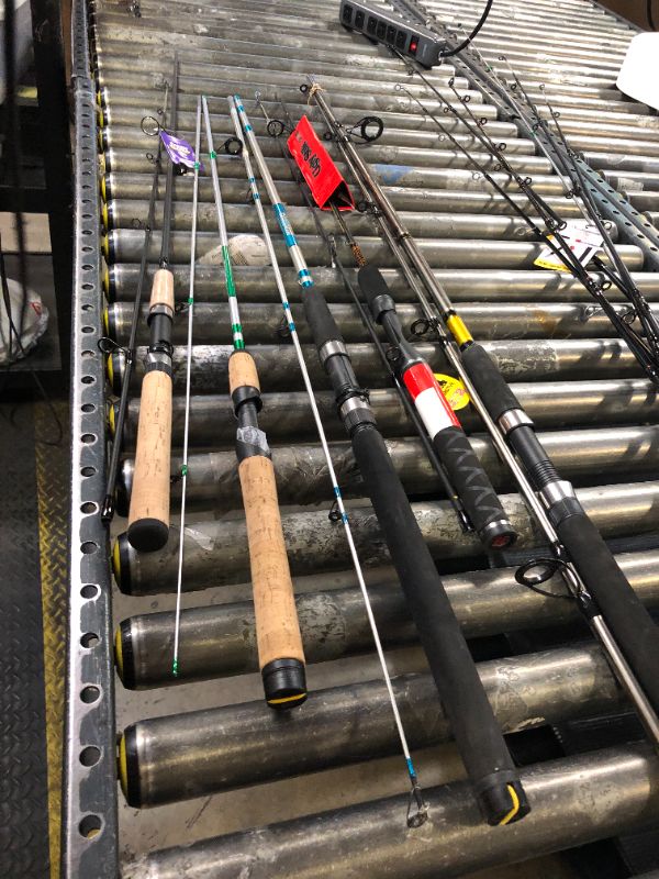 Photo 1 of Five piece fishing rod bundle, rods only. various states of use/damage. sold as is.