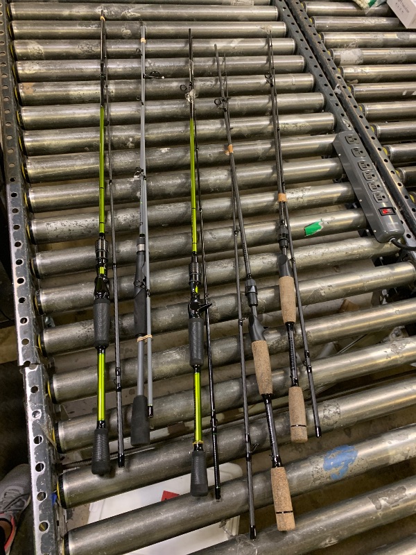 Photo 1 of Five piece fishing rod bundle, rods only. various states of use/damage. sold as is.