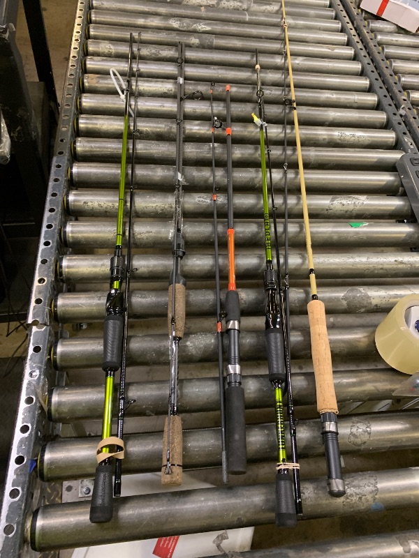 Photo 1 of Five piece fishing rod bundle, rods only. various states of use/damage. sold as is.