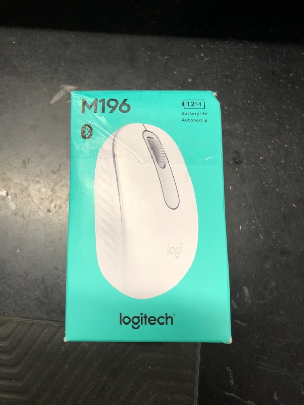 Photo 1 of Logitech M196 Bluetooth Wireless Mouse, Compact and Portable Mouse for Laptops, Tablets and More, 12-Month Battery, Smooth Tracking, Compatible with PC and Mac, Windows and macOS - Off White