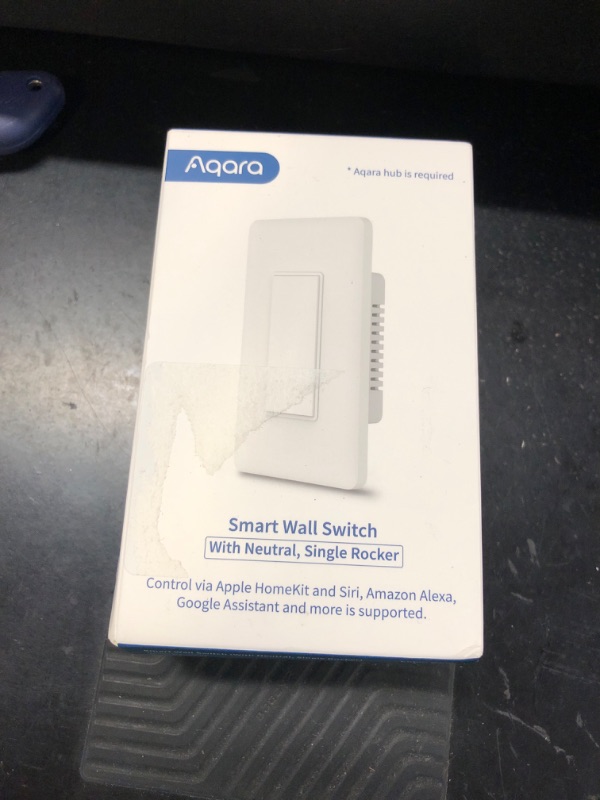 Photo 1 of Aqara Smart Light Switch (with Neutral, Single Rocker), Requires AQARA HUB, Zigbee Switch, Remote Control and Set Timer for Home Automation, Compatible with Alexa, Apple HomeKit, Google Assistant