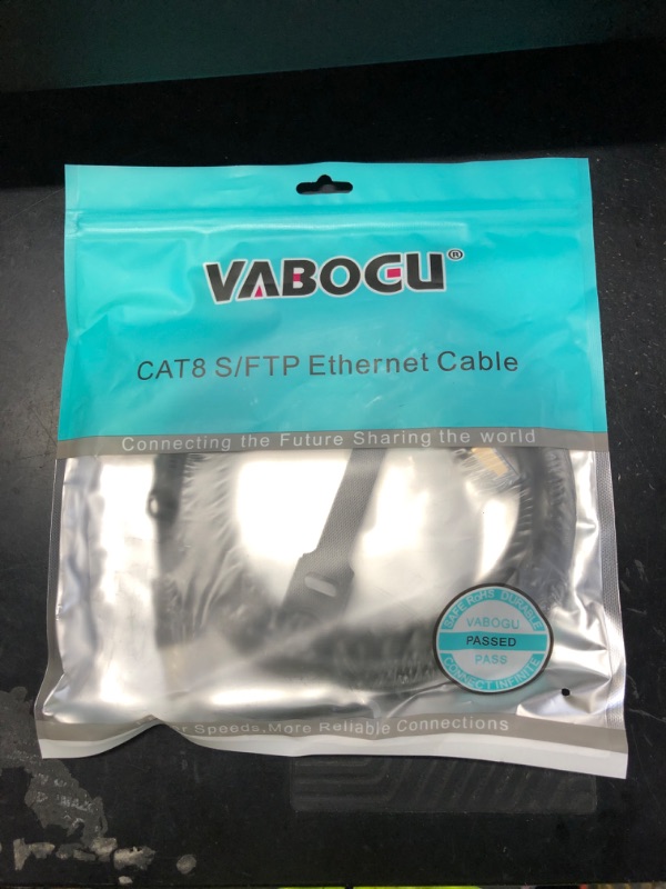 Photo 1 of Cat 8 Ethernet Cable, 1.5Ft 3Ft 6Ft 10Ft 15Ft 20Ft 30Ft 40Ft 50Ft 60Ft 100Ft Heavy Duty High Speed Internet Network Cable, Professional LAN Cable Shielded in Wall, Indoor&Outdoor