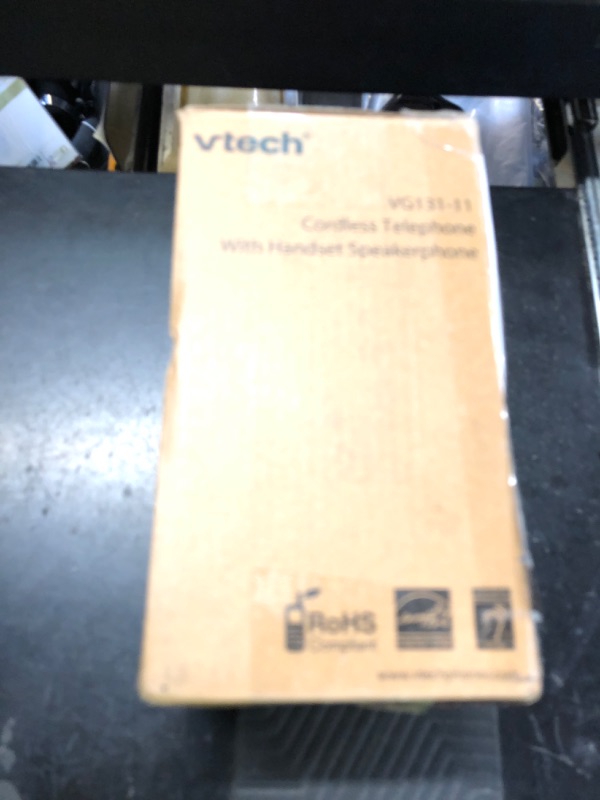 Photo 1 of [New] VTech VG131-11 DECT 6.0 Cordless Phone - Bluetooth Connection, Blue-White Display, Big Buttons, Full Duplex, Caller ID, Easy Wall Mount, 1000ft Range (Black)
