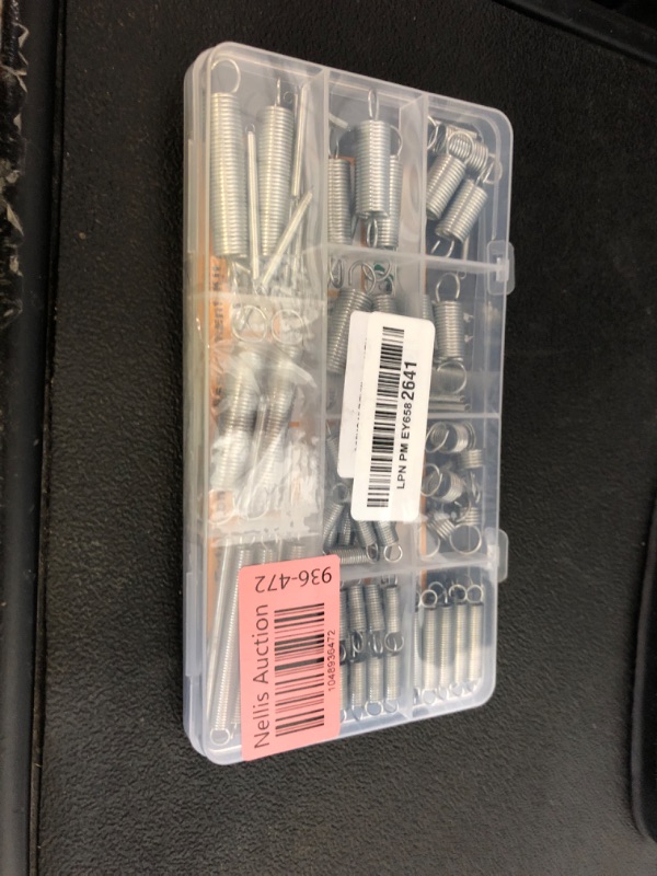 Photo 1 of 99PCS Extension Spring Assortment Kit, 12 Sizes Small Tension Springs with Dual Hook Ends, Galvanized Spring Steel Construction, Tiny Springs Set for Hobby Crafting and DIY Repair Project