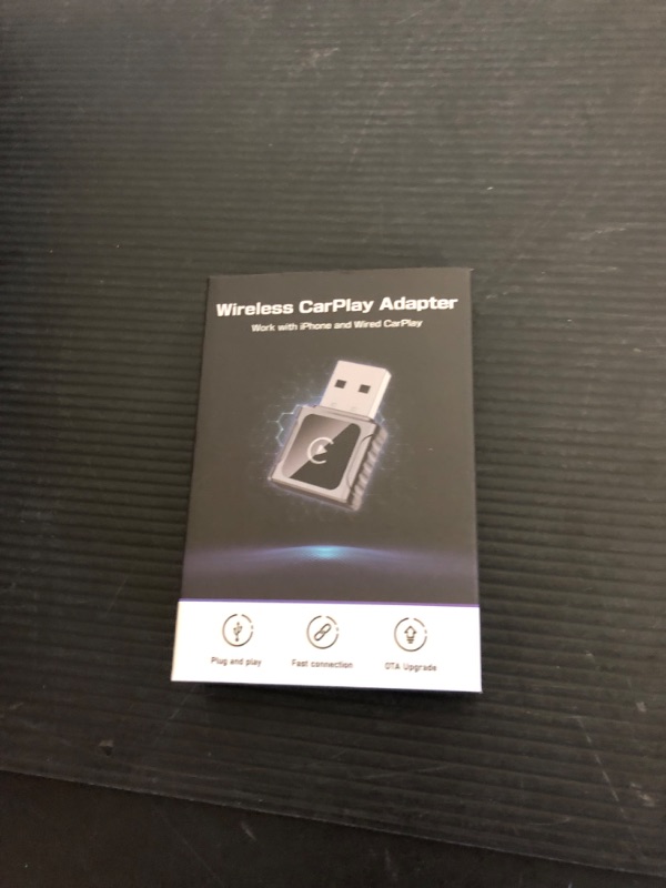 Photo 1 of JDG Wireless CarPlay Adapter, Converts Wired CarPlay to Wireless, for Cars with Built-in Wired Apple Carplay, Super Mini USB Design Car Play Adapter for iPhone, (Black)