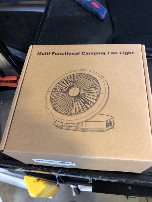 Photo 1 of iodoo Camping Fan Light with Remote - 6000mAh x2 Rechargeable Battery, 24H Max Run Time, 2000LM, 3 Light Modes & Stepless Dimming, Ultra - Quiet, Includes Carry Bag