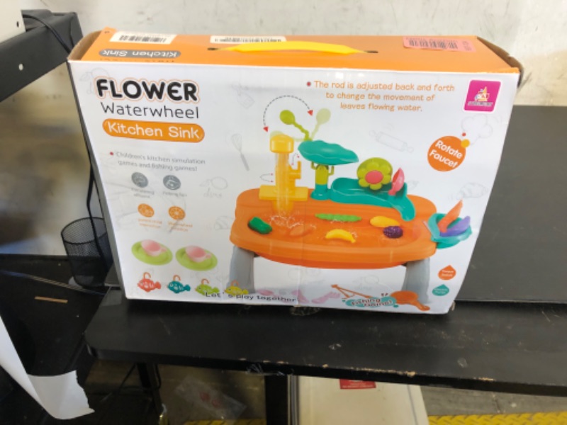 Photo 1 of STBEIMEIMY Kids Play Sink with Running Water, Mini Water Table, Water Toys, Upgraded Faucet and Play Dishes, Children Electric Dishwasher Playing Toy, Kitchen Sensory Toy Sets for Girls and Boys