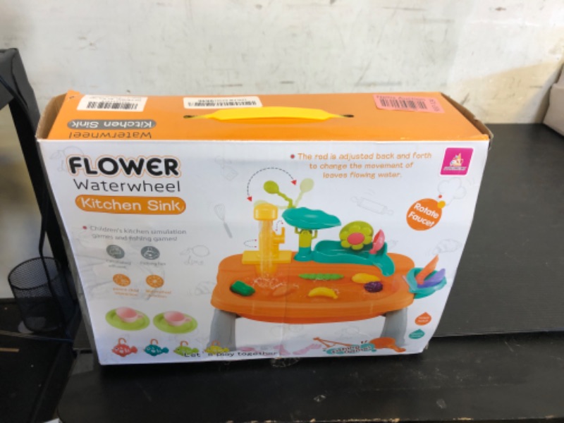 Photo 1 of STBEIMEIMY Kids Play Sink with Running Water, Mini Water Table, Water Toys, Upgraded Faucet and Play Dishes, Children Electric Dishwasher Playing Toy, Kitchen Sensory Toy Sets for Girls and Boys