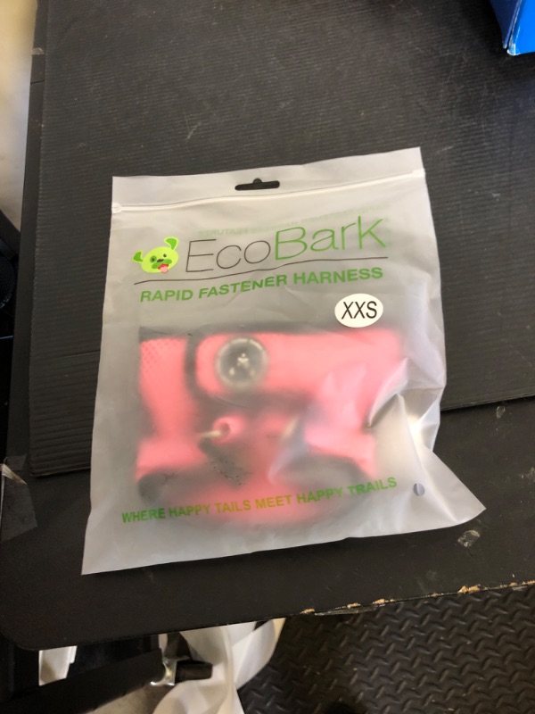Photo 1 of EcoBark Step in Dog Harness - Eco-Friendly Teacup Dog Harnesses for XXS, XS, and Small Dogs - Reflective and Adjustable Mini Body Halter Vest -Tiny Soft Mesh Toy Breed Harness (Bubblegum Pink, XXS)