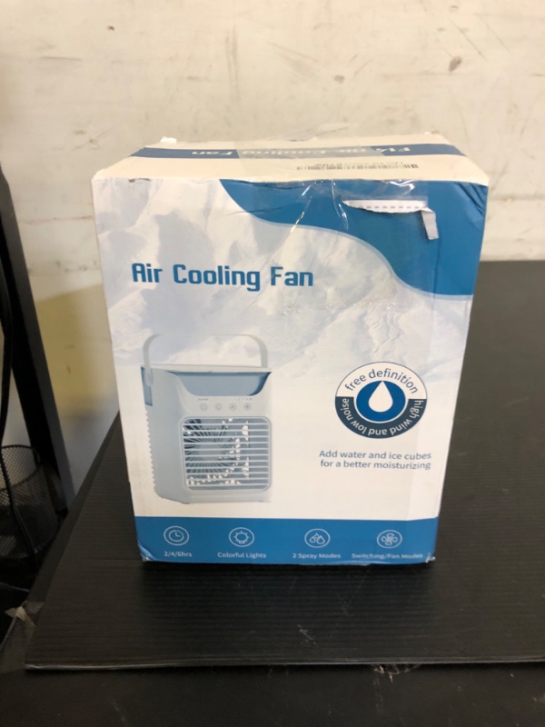 Photo 1 of Portable Air Conditioners Personal Air Cooler, 3 in 1 Evaporative Air Cooler with 3 Wind Speeds, Large Water Tank, LED Night Lights, 6H Timer, Air Cooling Fan for Bedroom Office