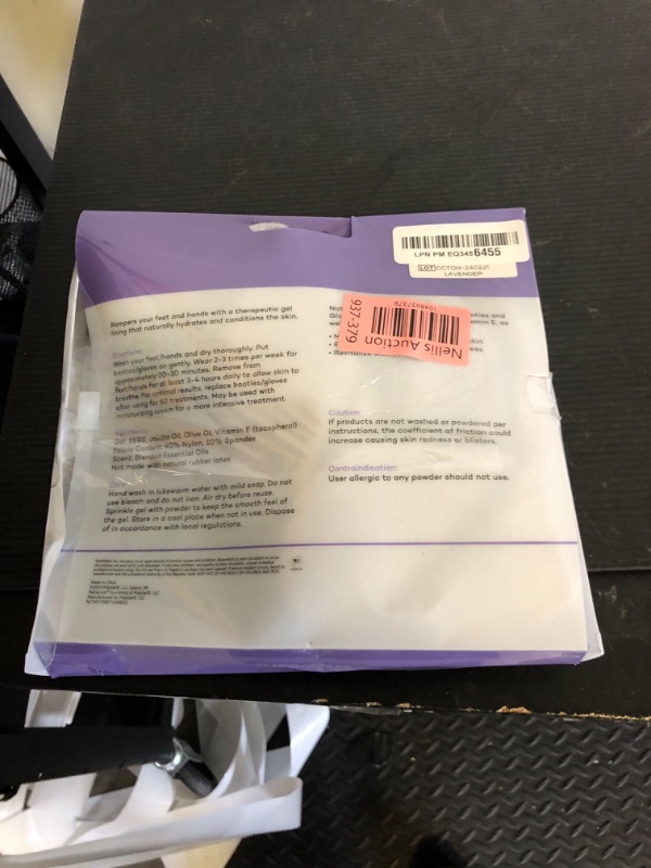 Photo 1 of NatraCure Moisturizing Gel Booties and Gloves Set - (for Dry Skin, Dry Hands, feet, Cracked Heels, cuticles, Rough Skin, Dead Skin, use with Your Favorite lotions) - 155/175-LAV/RET - Color: Lavender