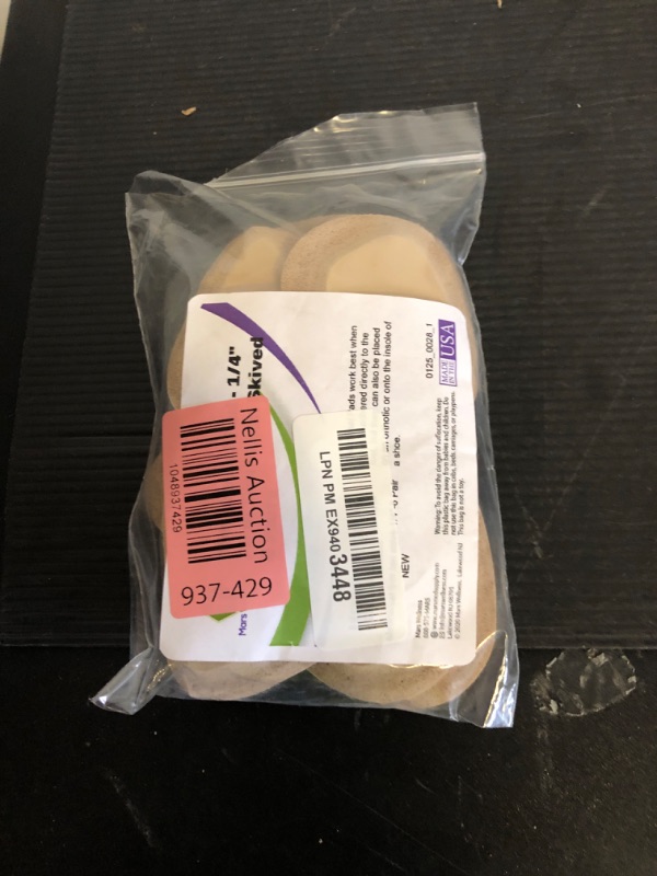 Photo 1 of Metatarsal Firm Tan Foam Foot Pad Skived - 1/4" Thick Metatarsal Foot Pads - 6 Pairs (12 Pieces) USA Made