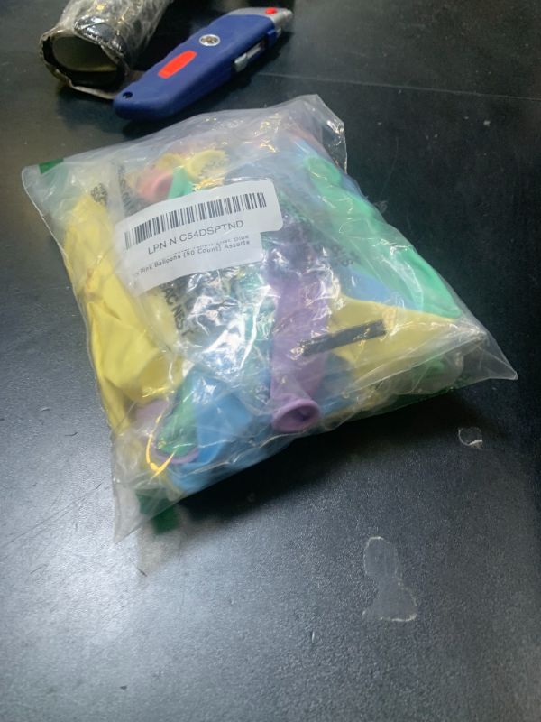 Photo 1 of SEMPERTEX 11" Pastel Yellow Lilac Blue Green Pink Balloons (50 Count) Assorted