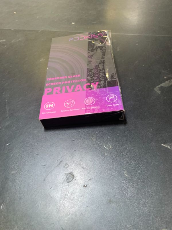 Photo 1 of PDDKISS Compatible for iPhone 16 Pro Max Privacy Screen Protector Tempered Glass 6.9 Inch, Purple Gradient Anti Spy Anti Blue Light HD Easy Installation