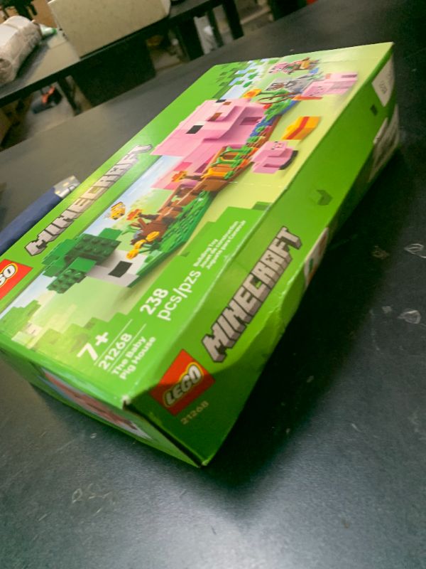 Photo 1 of LEGO Minecraft The Baby Pig House Toy Figures and Playset - Building Minecraft Toy for Kids, Boys and Girls, Ages 7+ - Gift for Birthdays - with 2 Minifigures for Pretend Play - 21268 DAMAGED PKG
