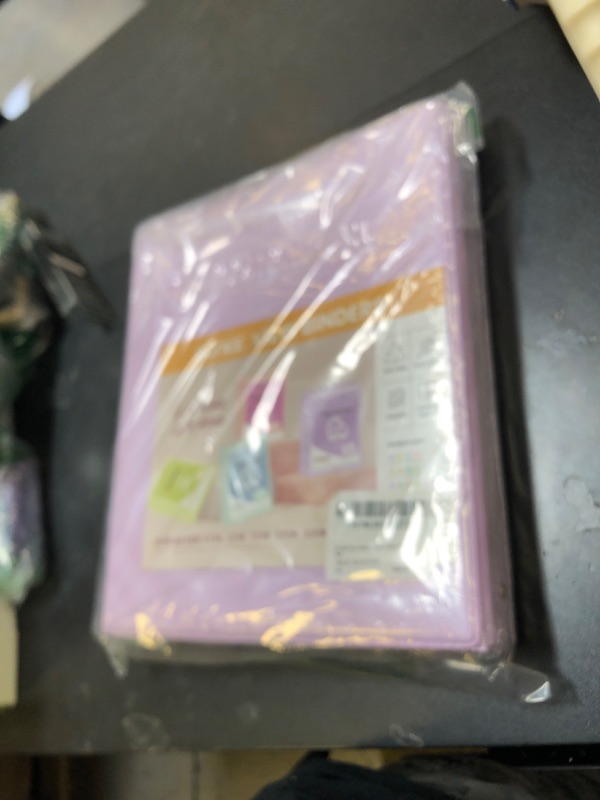 Photo 1 of SUNEE 3 Ring Binder 1 Inch 2 Pack, Clear View Binder Three Ring PVC-Free (Fit 8.5x11 Inches) for School or Office Supplies, Purple
