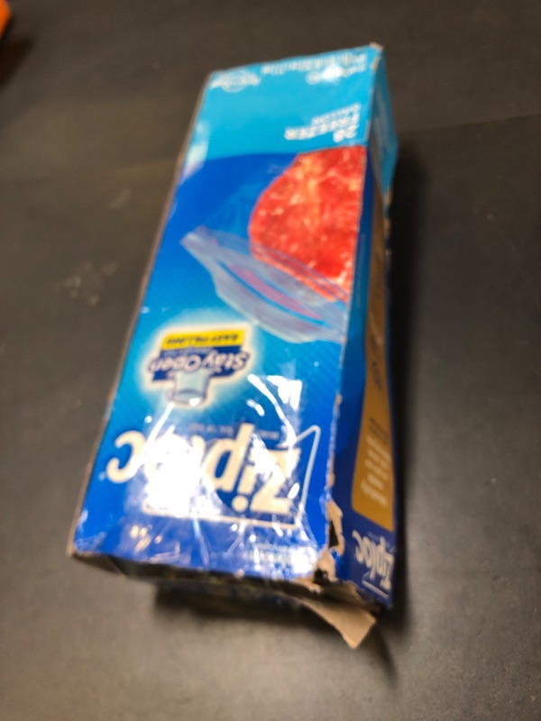 Photo 1 of Ziploc Gallon Food Storage Freezer Bags, New Stay Open Design with Stand-Up Bottom, Easy to Fill, 28 Count