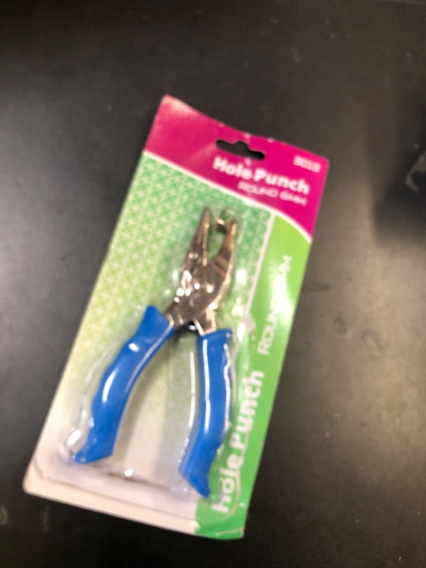 Photo 1 of Single Hole Punch 1/4” Paper Hole Puncher for Crafts, One Hole Puncher with Blue Soft Grip Handle for Kids and Adults, Handheld Circle Punch for Paper Crafts in Home, Office, Classroom