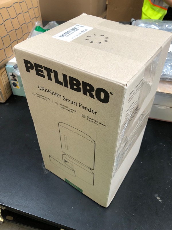 Photo 1 of PETLIBRO Automatic Cat Feeder, 5G WiFi Automatic Dog Feeder with Freshness Preservation, 5L Timed Cat Feeder with Low Food Sensor, Up to 10 Meals Per Day, Granary Pet Feeder for Cats, Black
