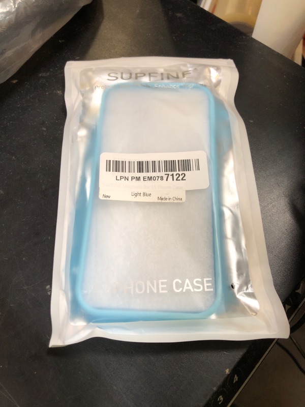 Photo 1 of SUPFINE Magnetic for iPhone 15 Case (Compatible with MagSafe) (Military Grade Drop Protection) Slim Translucent Matte Shockproof with Anti-Fingerprint Phone Case, Light Blue