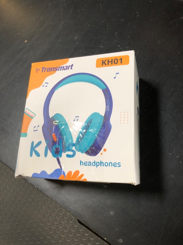 Photo 1 of Tronsmart Kids Headphone for School Travel, Foldable Safe Volume 85/93dB, HD Stereo Sound Over-Ear Boys Girls Headphones for Kid, 3.5mm Kids Headphones with Cord for iPad, Kindle, Tablets,KH01(Blue)