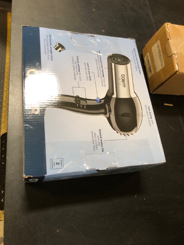 Photo 1 of Conair Hair Dryer, 1875W Full Size Hair Dryer with Ionic Conditioning, Blow Dryer