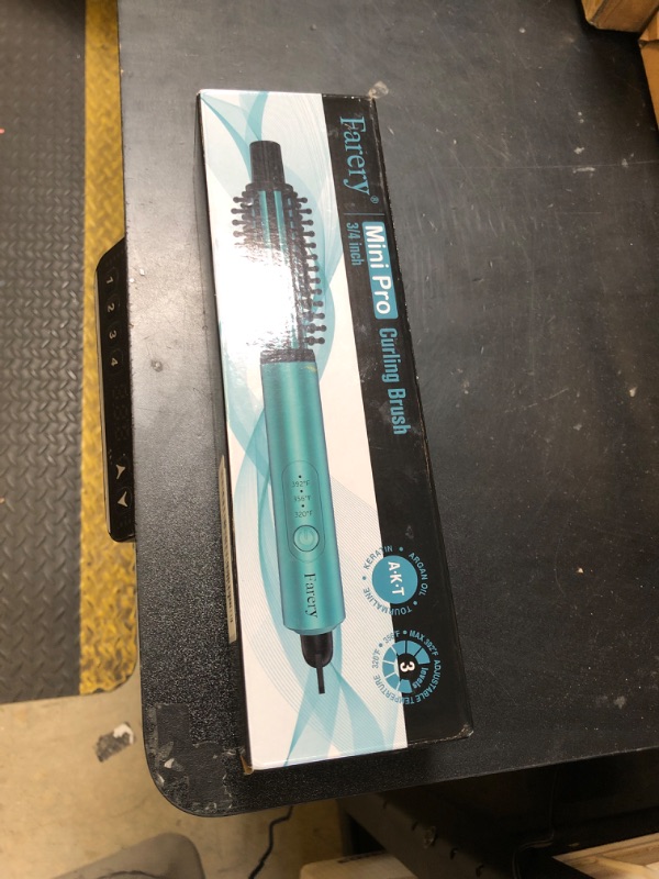 Photo 1 of FARERY Mini Thermal Brush 3 Temperature Adjustable, 3/4 Inch Travel Curling Iron for Short Hair, Heated Round Brush for Touch-ups and Small Curls, Lightweight Curling Wand for Thin Hair, Dual Voltage