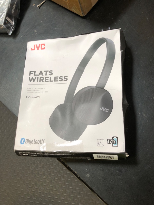 Photo 1 of JVC HA-S23W Wireless Headphones - On Ear Bluetooth Headphones, Foldable Flat Design, 17-Hour Long Battery Life (Black)