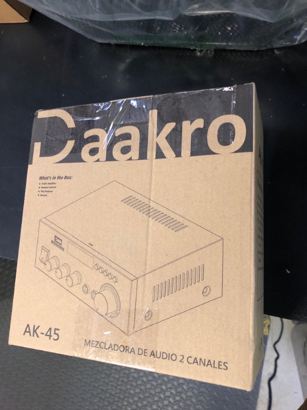 Photo 1 of Daakro AK45 Stereo Audio Amplifier,300W Home 2 Channel Wireless Bluetooth 5.0 Power Amplifier System, Home Amplifiers FM Radio, USB, SD Card, with Remote Control Home Theater Audio Stereo System