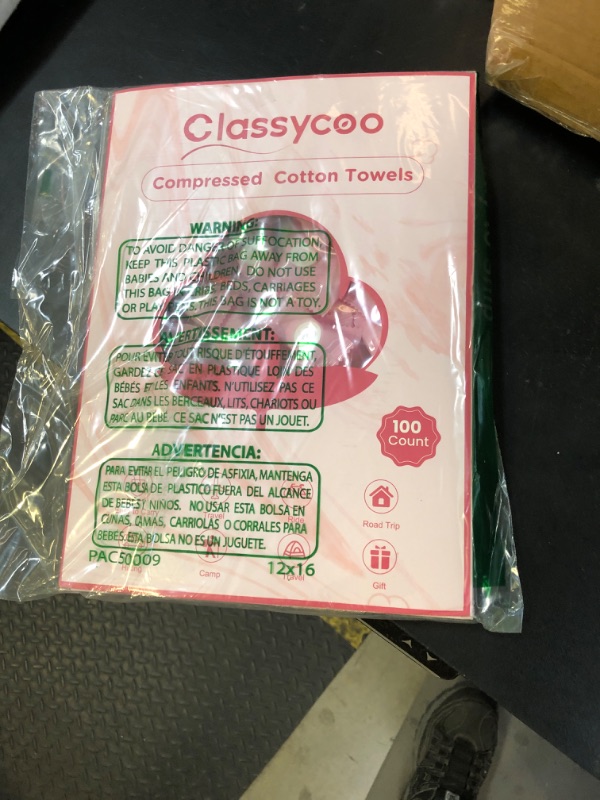 Photo 1 of Classycoo Compressed Towel 100 PCS Mini Tablets Disposable Portable Face Towel Cotton Coin Tissue Eco-Friendly for Travel, Camping, Hiking, Sport, Beauty, Home Hand Wipes, Outdoor Activities Pink
