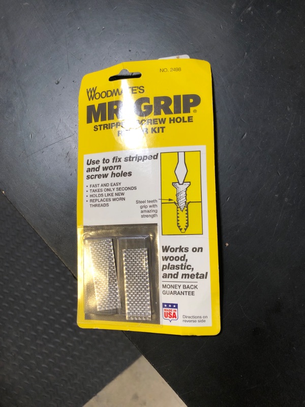 Photo 1 of Woodmate 2498 Mr. Grip Screw Hole Repair Kit,Steel,Pack of 1