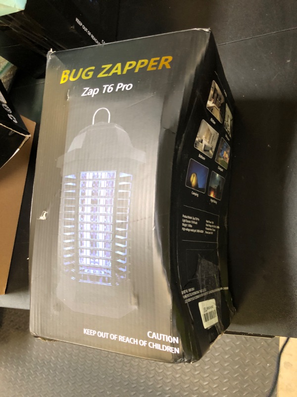 Photo 1 of GOOTOP Bug Zapper Outdoor, Mosquito Zapper, Electric Fly Zapper, Mosquito Killer, Fly Traps, 3 Prong Plug, Flying Insects Zapper Indoor Outdoor 90-130V, 4200V, ABS Plastic Outer (Black)