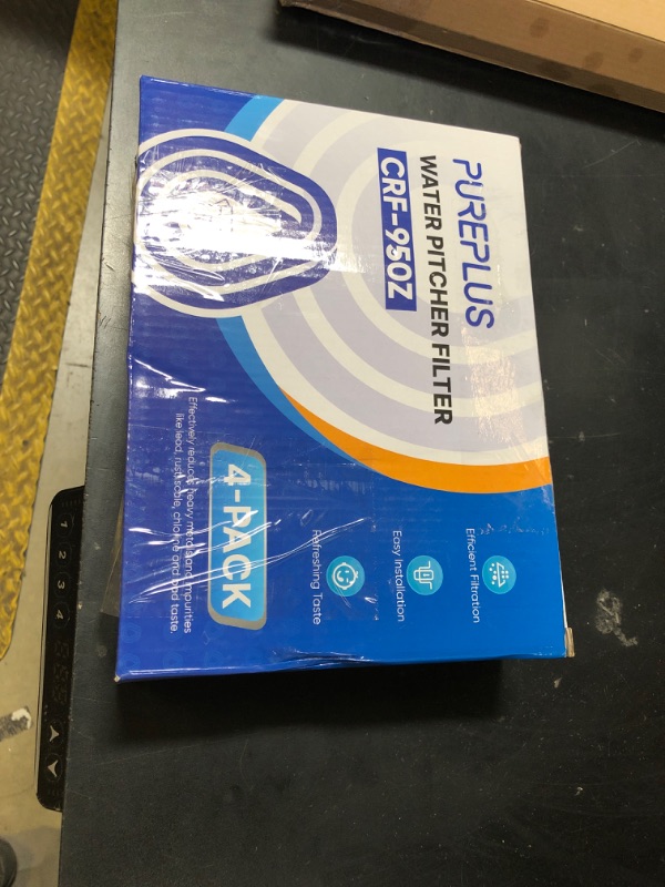 Photo 1 of PUREPLUS CRF950Z Pitcher Water Filter Replacement for Pur PPF900Z, PPF951K, PPT700W, CR-1100C, DS-1800Z, CR-6000C, PPT711W, PPT711, PPT710W, PPT111W, PPT111R and All PUR Pitchers and Dispensers, 4PACK