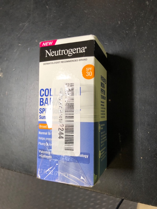 Photo 1 of Neutrogena Collagen Bank Face Moisturizer with SPF 30 Sunscreen, Larger Size Anti-Aging Face & Neck Collagen Cream, Micro-Peptide, Support & Defend Skin’s Natural Collagen, 2.7 fl oz