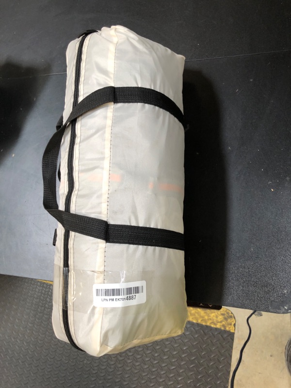 Photo 1 of WhiteFang Beach Tent Anti-UV Portable Sun Shade Shelter for 4 Person, Extendable Floor with 3 Ventilating Mesh Windows Plus Carrying Bag, Stakes and Guy Lines (Baby's Breath)