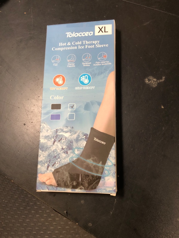 Photo 1 of Ankle Foot Ice Pack Wrap for Injuries, Reusable Gel Ice Pack for Hot and Cold Therapies, Flexible Cold Pack for Achilles Tendonitis,Plantar Fasciitis,Swelling,Sprained,Post-Surgery Recovery