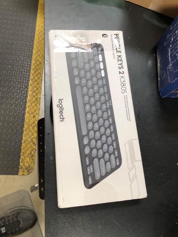 Photo 1 of Logitech Pebble Keys 2 K380s, Multi-Device Bluetooth Wireless Keyboard with Customizable Shortcuts, Slim and Portable, Easy-Switch for Windows, macOS, iPadOS, Android, Chrome OS - Tonal Graphite