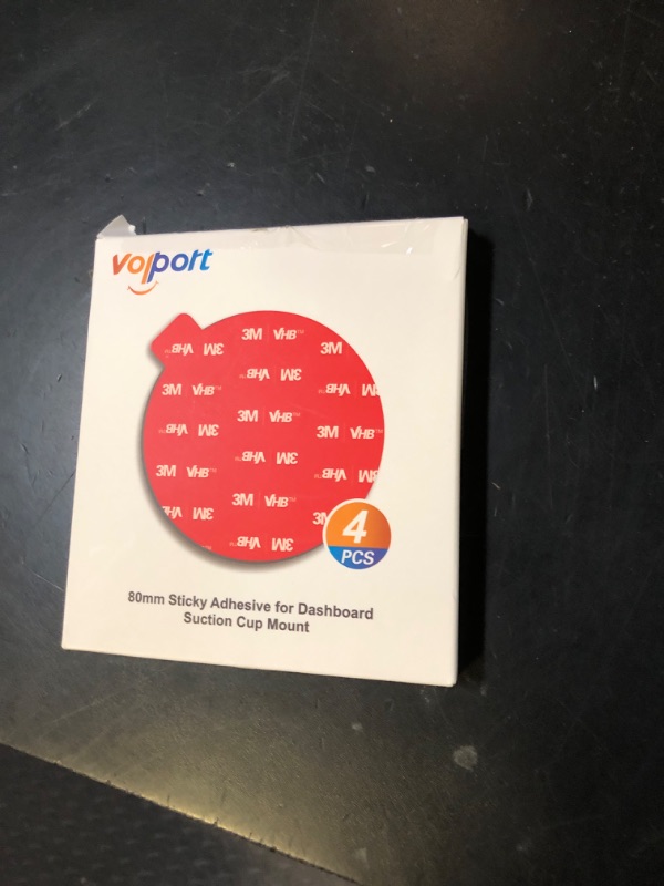 Photo 1 of volport Sticky Adhesive Replacement for Dashboard Suction Cup Mount, 80mm (3.15") 4pcs 3M VHB Circle Double-Sided Extra Strong Adhesive Sticker Tapes for Dash/Camera/GPS/Ipad/Car Phone Sucker Holders