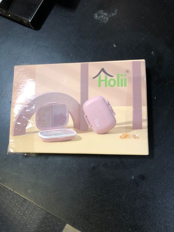 Photo 1 of Holii Travel Pill Organizer, 8 Compartments Portable Pill Case, Daily Pill Box to Hold Vitamins, Small Pill Container for Pocket Purse Medicine Organizer?Pink?