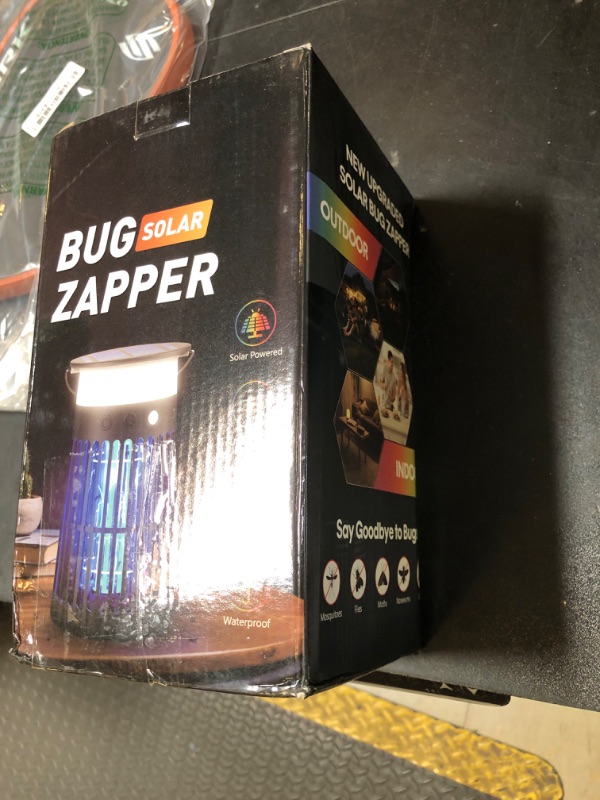 Photo 1 of Solar Bug Zapper Outdoor, Mosquito Killer w/Flame & RGB Light, 4200V High-Power, IPX5 Waterproof Mosquito Fly Zapper, Indoor & Outdoor Electric Portable Insect Trap for Patio, Garden, Backyard, HomeLPNPMEJ6211026
