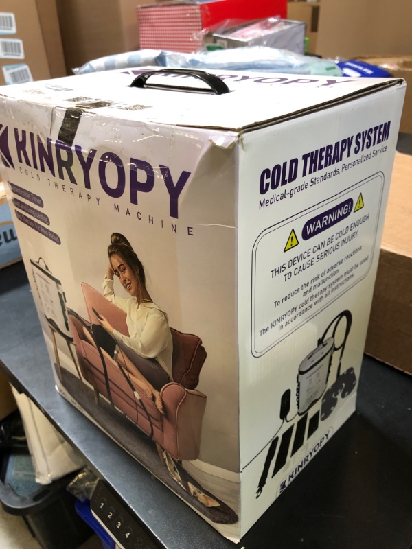 Photo 1 of Cold Therapy Machine with Programmable Timer, Portable Ice Machine for Knee After Surgery, Knee Replacement Recovery System, Cryotherapy Pain Relief w/Compression Pad for,Shoulder, Hip and Ankle