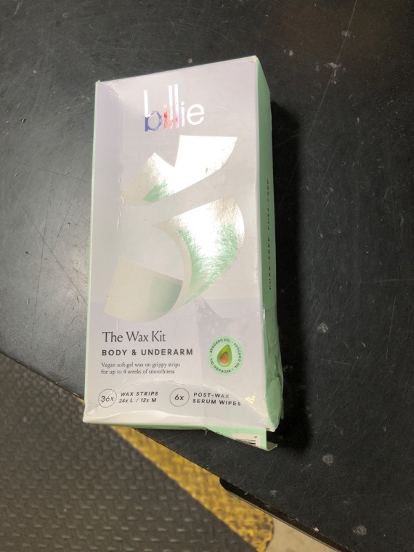 Photo 1 of Billie Wax Kit - Body & Underarm - Easy & Convenient - No Heat - Made With Aloe & Avocado Oil - Vegan Soft-Gel - 36 wax strips - 6 post-wax serum wipes