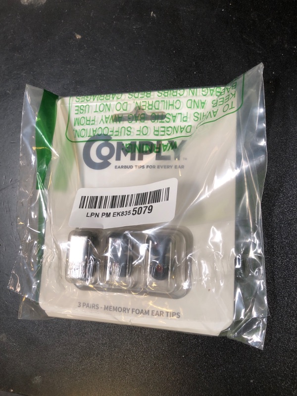Photo 1 of Comply P-Series | Memory Foam Replacement Ear Tips Designed for Etymotic, NuForce, ISOtunes PRO, Q-Jays, & More | Superior Noise Isolation, Ultimate Comfort, Secure Fit | Black, Medium (3 Pairs)