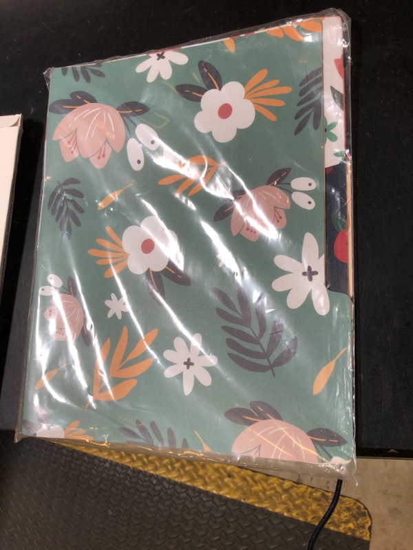 Photo 1 of EOOUT 9pcs Decorative File Folders Letter Size, 1/3-Cut Tabs Plastic File Folders for Documents with Colorful Floral Patterns and Erasable Category Labels for Notes Office and School Supplies