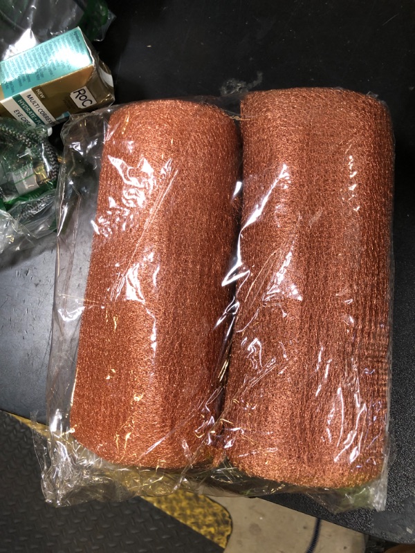 Photo 1 of Gisafai 8" x 100 ft Copper Mesh Rodent Control Copper Wool for Slugs Rustproof DIY Hole Filler Pure Wire Mesh for Bat Snail Bird Pest Rodent Control Gap Blocker Fill Fabric Hole Blocking Gardening