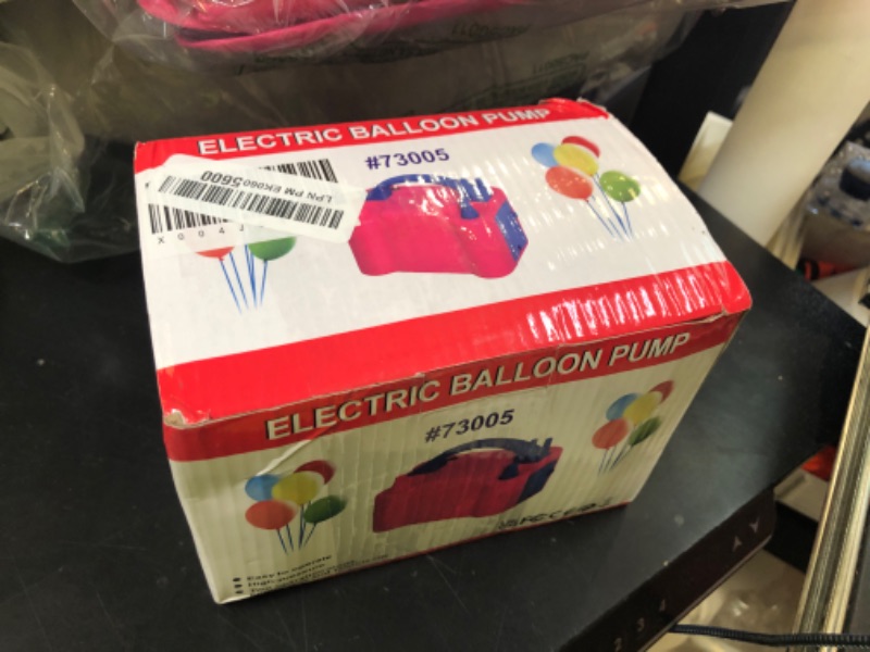 Photo 1 of FLSEPAMB Balloon Pump, Electric Balloon Pump,Portable Dual Nozzles Electric Balloon Air Pump 110V 600W, Electric Balloon Inflator with Tying Tool, Colored Ribbons for Party Decoration