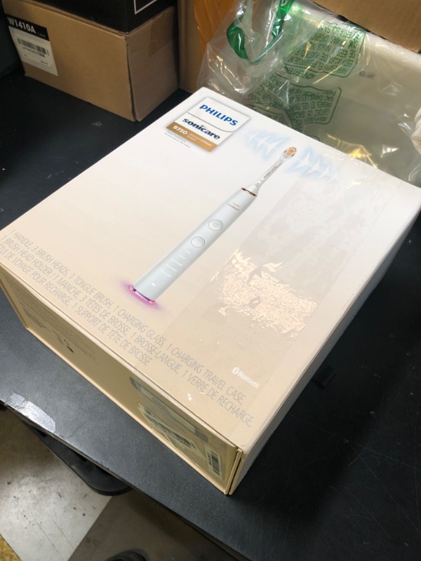Photo 1 of Philips Sonicare DiamondClean Smart 9750 Electric Toothbrush, Sonic Toothbrush with App, Pressure Sensor, Brush Head Detection, 5 Brushing Modes and 3 Intensity Levels, Rosegold, HX9924/67