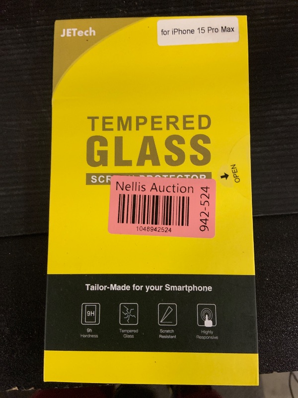 Photo 1 of JETech Privacy Screen Protector for iPhone 15 Pro Max 6.7-Inch, Anti-Spy Tempered Glass Film with Easy Installation Tool, 2-Pack